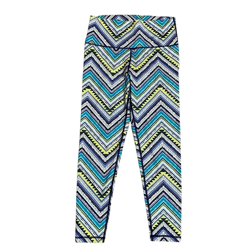 Aerie Chill Play Move High Rise 7/8 Aztec Print Yoga Leggings Medium